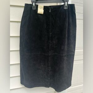 NWT black leather skirt - st. john’s bay